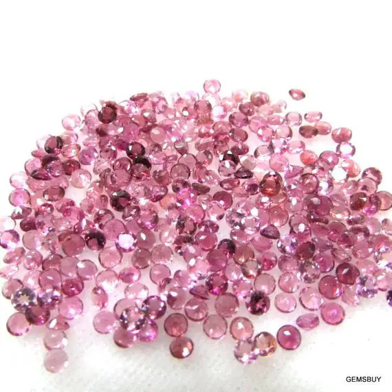 25 Pieces 2.5mm Pink Tourmaline Faceted Round Loose Gemstone, Pink Tourmaline Round Faceted Aaa Quality Gemstone