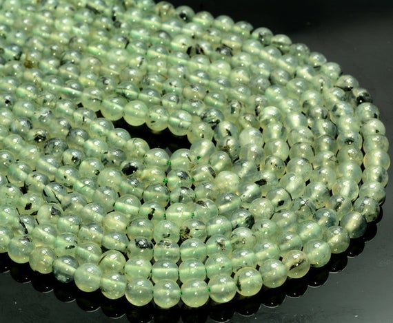 6mm Green Prehnite Gemstone Grade A Round Beads 7.5 Inch Half Strand Bulk Lot 1,2,6,12 And 50 (80007375 H-a258)