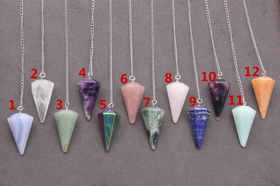 12 Kinds Of Gemstone Healing Pendant,crystal Point Pendant,cutting Faceted Quartz Point Pendant,wholesale Charms Pendant,boho Gift Pendant.
