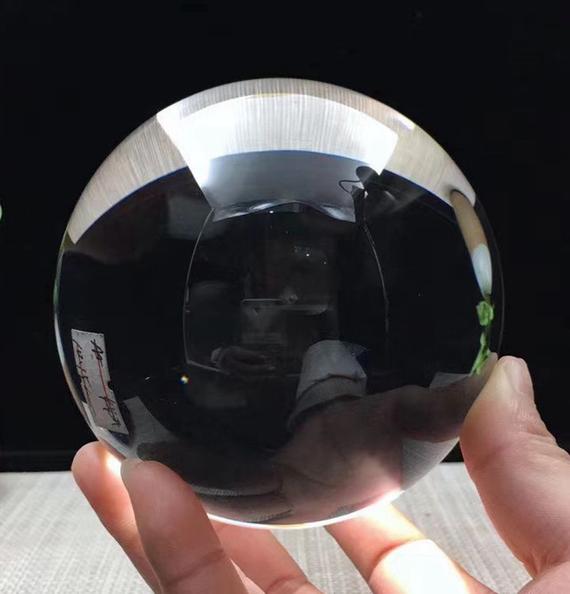 3.93"natural Clear Quartz Crystal Sphere/genuine Himalayan Tibetan High Altitude Crystal Quartz Sphere/reiki Healing Energy/scrying Sphere