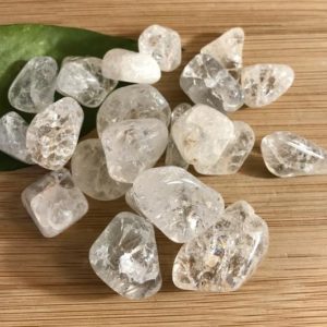 Shop Tumbled Quartz Crystals & Pocket Stones! Tumbled Crackle or Rainbow Clear Quartz Stones Set with Gift Bag and Note | Natural genuine stones & crystals in various shapes & sizes. Buy raw cut, tumbled, or polished gemstones for making jewelry or crystal healing energy vibration raising reiki stones. #crystals #gemstones #crystalhealing #crystalsandgemstones #energyhealing #affiliate #ad