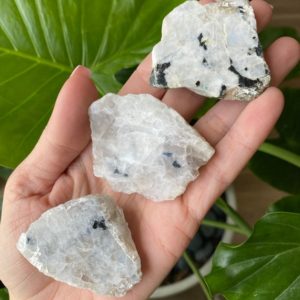 Half polished rainbow moonstone, rough moonstone, loose moonstone, june birthstone | Natural genuine stones & crystals in various shapes & sizes. Buy raw cut, tumbled, or polished gemstones for making jewelry or crystal healing energy vibration raising reiki stones. #crystals #gemstones #crystalhealing #crystalsandgemstones #energyhealing #affiliate #ad