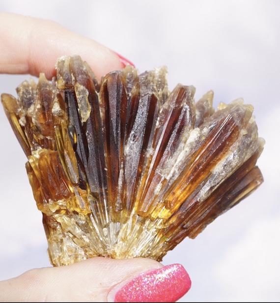Rare Honey Calcite Specimen - From Indonesia - Amber Calcite Crystal - Healing Crystal