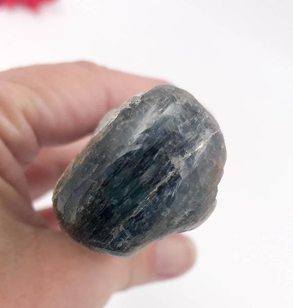 Rare Large Star Sapphire In Kyanite And Biotite Matrix Wand - The Stone For Balance And Wisdom