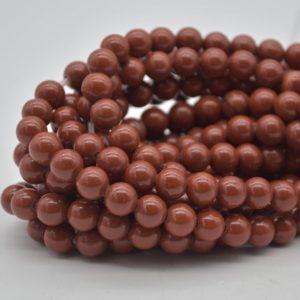 Shop Red Jasper Round Beads! Large Hole (2mm) Beads – Natural Red Jasper Semi-precious Gemstone Round Beads – 8mm – 15" strand | Natural genuine round Red Jasper beads for beading and jewelry making.  #jewelry #beads #beadedjewelry #diyjewelry #jewelrymaking #beadstore #beading #affiliate #ad
