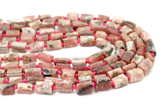 Natural Rhodochrosite Rough Cut Nugget Cube Chips Loose Gemstone Assorted Size Beads - Pgs328