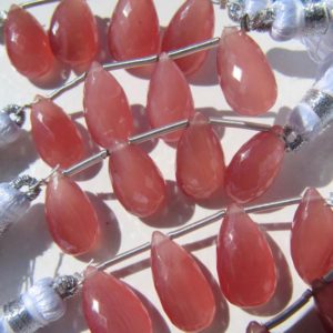Shop Rhodochrosite Beads! Rhodochrosite flat pears • Pair 13-14.50mm • Gem grade • AAA micro faceted • Natural gemstone beads • Peru • Nude salmon tan rose coral • | Natural genuine beads Rhodochrosite beads for beading and jewelry making.  #jewelry #beads #beadedjewelry #diyjewelry #jewelrymaking #beadstore #beading #affiliate #ad