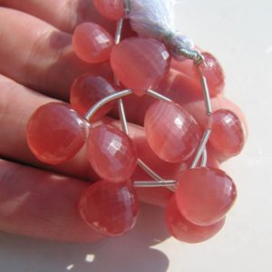Shop Rhodochrosite Beads! Rhodochrosite hearts • 10-13mm • AWESOME AAA++ micro faceted • Matching pairs / Focal single • Natural gemstone • Deep colour • Translucent | Natural genuine beads Rhodochrosite beads for beading and jewelry making.  #jewelry #beads #beadedjewelry #diyjewelry #jewelrymaking #beadstore #beading #affiliate #ad