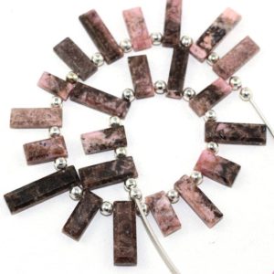 Shop Rhodochrosite Necklaces! Natural Rhodochrosite Rectangle Shape Faceted Beads 5×10-6.5×22.5mm 8"Long Necklace Strand Gemstone Bead,Wholesale Beads,Rhodochrosite Beads | Natural genuine Rhodochrosite necklaces. Buy crystal jewelry, handmade handcrafted artisan jewelry for women.  Unique handmade gift ideas. #jewelry #beadednecklaces #beadedjewelry #gift #shopping #handmadejewelry #fashion #style #product #necklaces #affiliate #ad