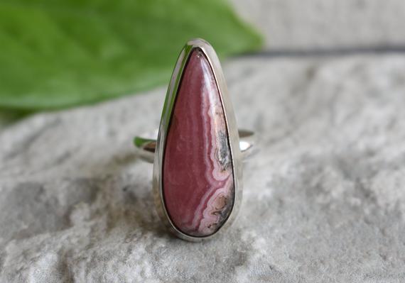 Natural Rhodochrosite Ring-925 Silver Ring-rhodochrosite Ring-pink Rhodochrosite Ring-handmade Ring-rhodochrosite Gemstone