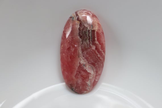 The Best Rhodochrosite Palm Stone, Pink Patterns Patterned, Natural Gem Pocket Stone, Polished Tumbled Pink Gemmy Crystal, Weight-29 Grams.