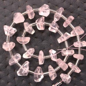 Shop Rose Quartz Chip & Nugget Beads! Awesome Quality 1 Strand Natural Rose Quartz Gemstone,25 Pieces Faceted Nuggets Shape Beads, Size 8-10 MM Making Jewelry Wholesale Price | Natural genuine chip Rose Quartz beads for beading and jewelry making.  #jewelry #beads #beadedjewelry #diyjewelry #jewelrymaking #beadstore #beading #affiliate #ad