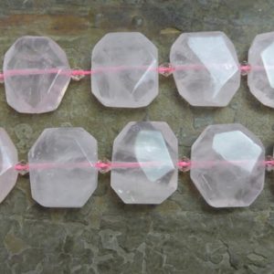 Shop Rose Quartz Pendants! natural rose quartz chunky beads – pink quartz necklace beads – faceted stone supplies – pink gemstone pendant beads – natural stone -15inch | Natural genuine Rose Quartz pendants. Buy crystal jewelry, handmade handcrafted artisan jewelry for women.  Unique handmade gift ideas. #jewelry #beadedpendants #beadedjewelry #gift #shopping #handmadejewelry #fashion #style #product #pendants #affiliate #ad