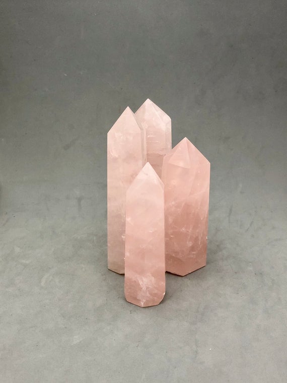 Rose Quartz Point (at Least 3 1/2" Tall) Crystal Metaphysical Altars Crystal For Love Relationship Stone Heart Chakra Relationship Crystals