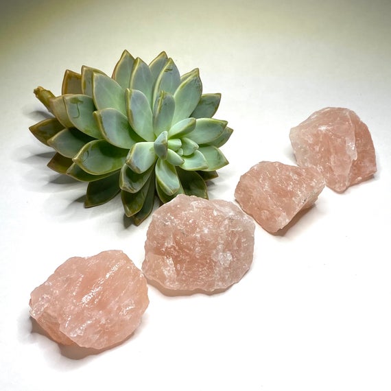 Rough Rose Quartz Crystal From India