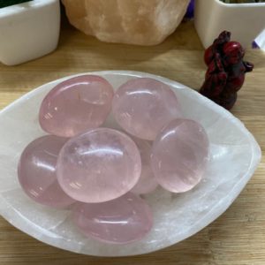Shop Tumbled Rose Quartz Crystals & Pocket Stones! Tumbled Rose Quartz Pebbles Stones Crystal | Natural genuine stones & crystals in various shapes & sizes. Buy raw cut, tumbled, or polished gemstones for making jewelry or crystal healing energy vibration raising reiki stones. #crystals #gemstones #crystalhealing #crystalsandgemstones #energyhealing #affiliate #ad
