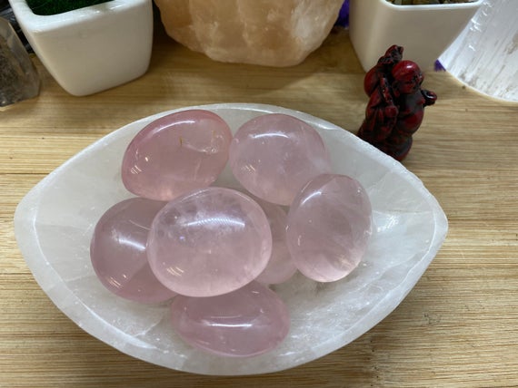 Tumbled Rose Quartz Pebbles Stones Crystal