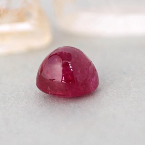 Ruby Oval Cabochon Lustrous Deep Red 2.37 Cts  ,natural Ruby Untreated Unheated Oval Cabochon , Loose Ruby Oval Cabochon Custom Ring,