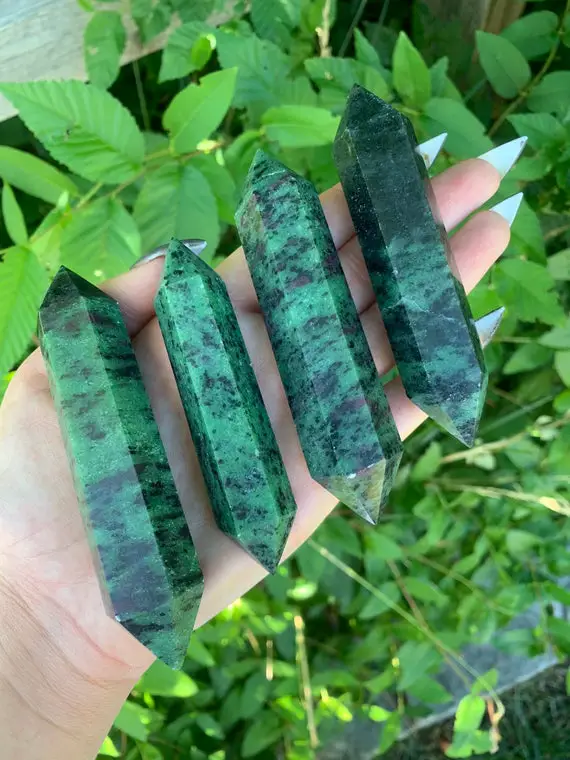 Ruby In Zoisite Crystal Wand Point (qty: 1)