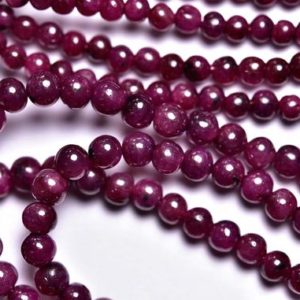 Shop Ruby Round Beads! Ruby Round Bead – 16 Inches,Beautiful Natural Ruby Smooth Round Beads,Size is 3.50-4.50mm #688 | Natural genuine round Ruby beads for beading and jewelry making.  #jewelry #beads #beadedjewelry #diyjewelry #jewelrymaking #beadstore #beading #affiliate #ad
