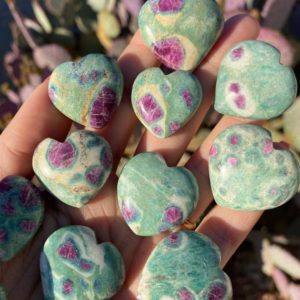 Ruby in Fucshite heart | Natural genuine stones & crystals in various shapes & sizes. Buy raw cut, tumbled, or polished gemstones for making jewelry or crystal healing energy vibration raising reiki stones. #crystals #gemstones #crystalhealing #crystalsandgemstones #energyhealing #affiliate #ad