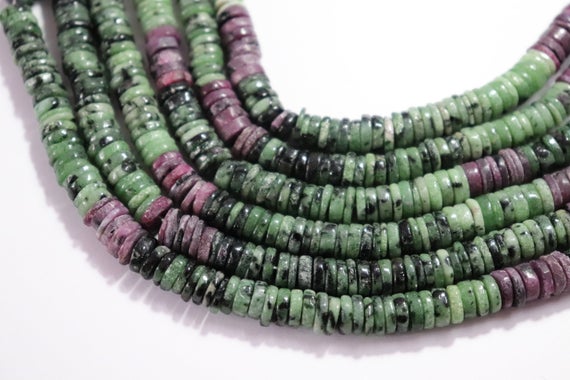 Ruby Zoisite Tyre Shape Beads, Natural Ruby Zoisite Donut/ring Shape Beads, Ruby Zoisite Spacer Beads, Aaa Ruby Zoisite Beads Strand