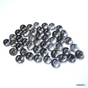 Shop Rutilated Quartz Cabochons! 10 pieces 6mm Black Rutile Cabochon Round Gemstone, Black Rutilated Quartz Cabochon Round Gemstone, Black Rutilated Round Cabochon gemstone | Natural genuine stones & crystals in various shapes & sizes. Buy raw cut, tumbled, or polished gemstones for making jewelry or crystal healing energy vibration raising reiki stones. #crystals #gemstones #crystalhealing #crystalsandgemstones #energyhealing #affiliate #ad
