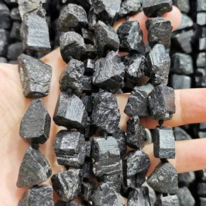 Shop Black Tourmaline Chip & Nugget Beads! Sale–Black Tourmaline Tube Beads Nugget Real Genuine Black Tourmaline Crystal Gemstones Rectangle Cylinder Superior Quality 16" Strand | Natural genuine chip Black Tourmaline beads for beading and jewelry making.  #jewelry #beads #beadedjewelry #diyjewelry #jewelrymaking #beadstore #beading #affiliate #ad