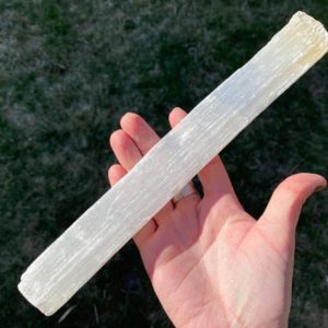 Shop Selenite Points & Wands! 10.7" Large Selenite Stick from Morocco  Huge Selenite Large Crystal Stick #3 | Natural genuine stones & crystals in various shapes & sizes. Buy raw cut, tumbled, or polished gemstones for making jewelry or crystal healing energy vibration raising reiki stones. #crystals #gemstones #crystalhealing #crystalsandgemstones #energyhealing #affiliate #ad