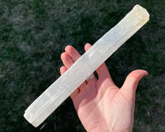 10.7" Large Selenite Stick From Morocco  Huge Selenite Large Crystal Stick #3