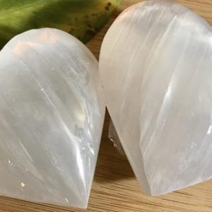 Shop Selenite Shapes! Carved Selenite heart satin spar gypsum | Natural genuine stones & crystals in various shapes & sizes. Buy raw cut, tumbled, or polished gemstones for making jewelry or crystal healing energy vibration raising reiki stones. #crystals #gemstones #crystalhealing #crystalsandgemstones #energyhealing #affiliate #ad