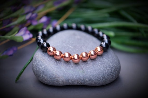 Petrovsky + Copper Bracelet Superior Shungite Magnified Healing Emf 5g Protection Inflammation Blood Circulation Health