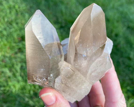 Natural Smoky Quartz Cluster From Brazil #1 Crystal For Grounding, Protection Stone, Gift For Sagittarius, For Scorpio, Witchy Home Decor