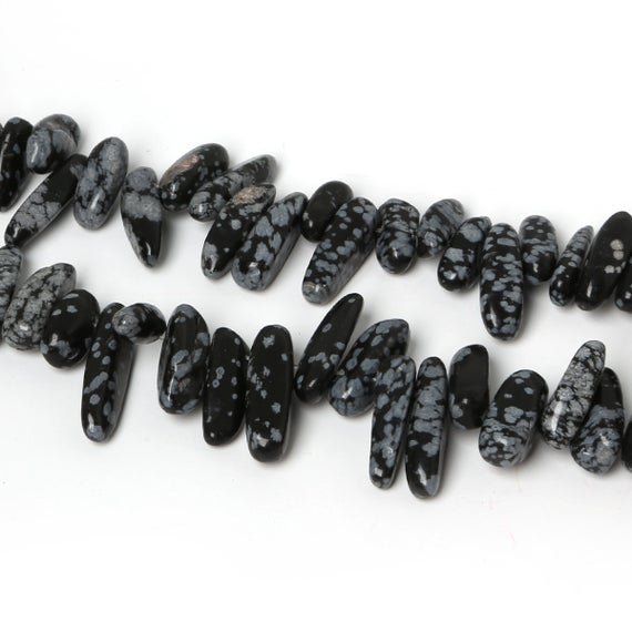 Snowflake Obsidian Chip Beads,black And White Stone Bead 10-30mm 50pcs