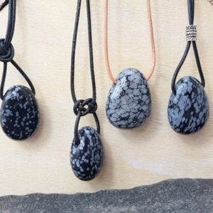 Shop Snowflake Obsidian Necklaces! Snowflake obsidian drum stone on tape EXPRESS SHIPPING POSSIBLE | Natural genuine Snowflake Obsidian necklaces. Buy crystal jewelry, handmade handcrafted artisan jewelry for women.  Unique handmade gift ideas. #jewelry #beadednecklaces #beadedjewelry #gift #shopping #handmadejewelry #fashion #style #product #necklaces #affiliate #ad