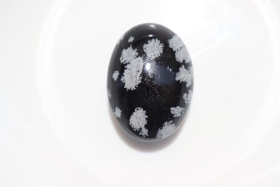 Snowflake Obsidian Palm Stone, Base & Solar Plexus Chakras Healing Stone Sphere,  Grounding Snowflake Obsidian Polished Crystal. Pocketstone
