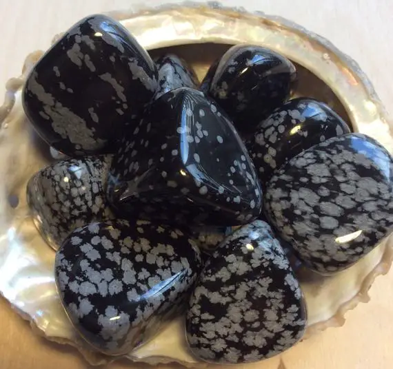 Snowflake Obsidian Large Tumbled Stone, Healing Crystal, Healing Stone, Gemstone Stone, Spiritual Stone