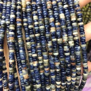 Shop Sodalite Bead Shapes! 2x4mm Sodalite Stone Beads, Natural Gemstone Beads, Rondelle Stone Beads For Jewelry Making | Natural genuine other-shape Sodalite beads for beading and jewelry making.  #jewelry #beads #beadedjewelry #diyjewelry #jewelrymaking #beadstore #beading #affiliate #ad