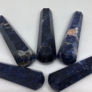 Shop Sodalite Points & Wands! Sodalite Faceted Gemstone Wand, Healing Stone, Healing Crystal | Natural genuine stones & crystals in various shapes & sizes. Buy raw cut, tumbled, or polished gemstones for making jewelry or crystal healing energy vibration raising reiki stones. #crystals #gemstones #crystalhealing #crystalsandgemstones #energyhealing #affiliate #ad