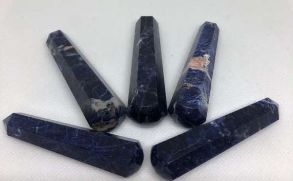 Sodalite Faceted Gemstone Wand, Healing Stone, Healing Crystal