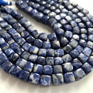 Shop Sodalite Shapes! sodalite cubes- new large drilled hole | Natural genuine stones & crystals in various shapes & sizes. Buy raw cut, tumbled, or polished gemstones for making jewelry or crystal healing energy vibration raising reiki stones. #crystals #gemstones #crystalhealing #crystalsandgemstones #energyhealing #affiliate #ad