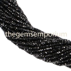 Shop Spinel Faceted Beads! Black Spinel Faceted Rondelle Beads, Black Spinel Faceted Beads, Black Spinel Rondelle Beads, Black Spinel Beads, Black Spinel (2-2.25mm) | Natural genuine faceted Spinel beads for beading and jewelry making.  #jewelry #beads #beadedjewelry #diyjewelry #jewelrymaking #beadstore #beading #affiliate #ad