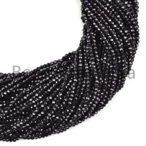 Shop Spinel Faceted Beads! 3.25 Mm Natural Black Spinel Faceted Rondelle Beads, Black Spinel Beads, Black Spinel Faceted Beads, Black Spinel Rondelle Beads | Natural genuine faceted Spinel beads for beading and jewelry making.  #jewelry #beads #beadedjewelry #diyjewelry #jewelrymaking #beadstore #beading #affiliate #ad