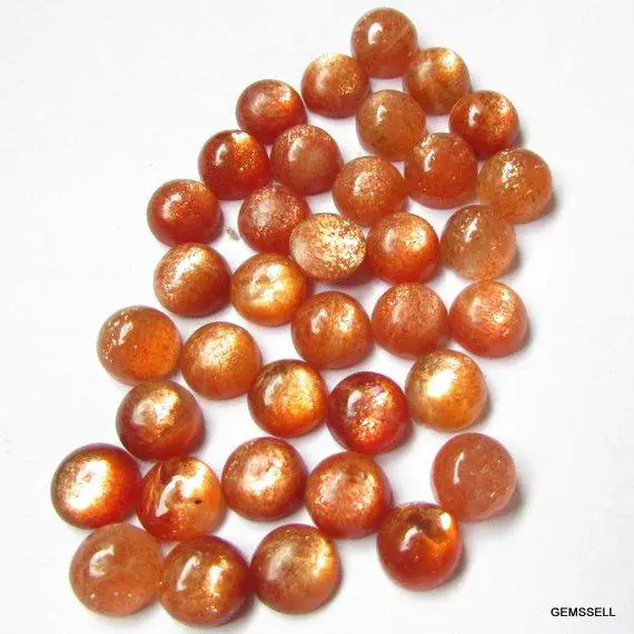 5 Pieces 11mm Or 12mm Sunstone Cabochon Round Loose Gemstone, Sunstone Round Cabochon Aaa Quality Gemstone, Sunstone Cabochon Loose Gemstone