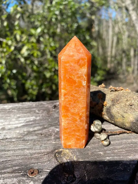 Sunstone Crystal Tower - Vibrant Sunstone Point - Reiki Charged - Powerful Energy - Luck & Good Fortune - Happiness And Joy #4