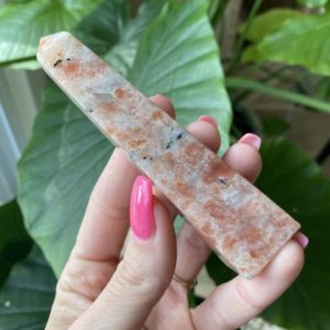 Shop Sunstone Points & Wands! Sunstone tower, point | Natural genuine stones & crystals in various shapes & sizes. Buy raw cut, tumbled, or polished gemstones for making jewelry or crystal healing energy vibration raising reiki stones. #crystals #gemstones #crystalhealing #crystalsandgemstones #energyhealing #affiliate #ad