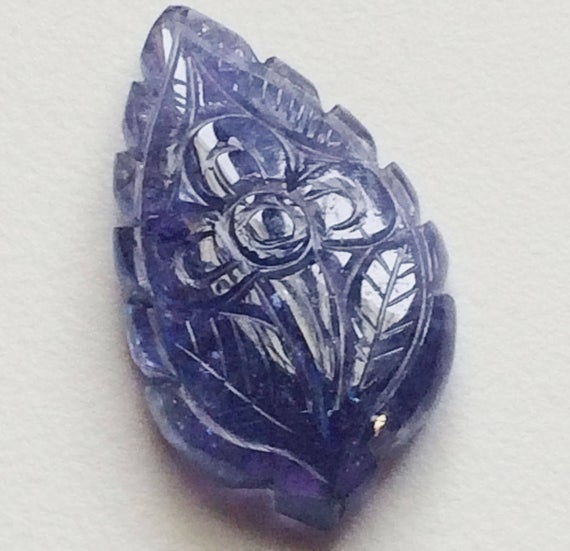 20x35mm Tanzanite Hand Carving, Natural Tanzanite Carving, Original Tanzanite Jewelry,blue Carving, Tanzanite For Jewelry  - Ps5011