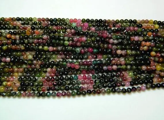 5.5mm Multi Tourmaline Plain Balls, Multi Tourmaline Plain Round Beads, 13 Inch, Multi Tourmaline For Jewelry (1st To 5st Options)