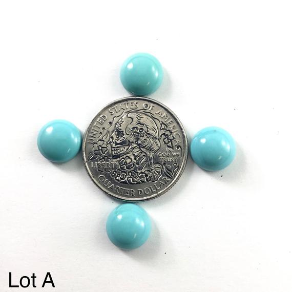 10mm Round Turquoise Cabochon Lots // Calibrated Turquoise // Gems // Cabochons // Jewelry Making Supplies / Village Silversmith