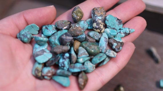 Turquoise 0.25 Inch + Tumbled Stone T35
